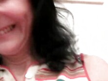 Horny mature woman grabs her favorite sex toy and masturbates