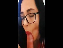 Blowjob From Hot Brunette With Glasses