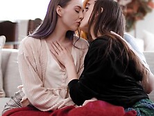 Busty Mentor Shows Younger Girl How To Lick And Suck Like A Pro