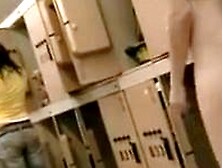 Hidden camera in a locker room