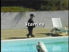 Rosy Rocket has some poolside joy with a midget!!