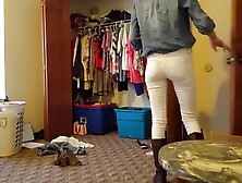 Stormiskies - White lingerie & hooters.  Bedroom naked spy webcam