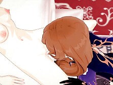 Lisa gets her pussy eaten before scizzoring with Barbara. Genshin Impact Lesbian Hentai.