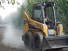 Alluring Indian Bitch Driving Bobcat - Maya