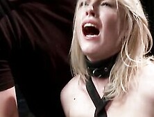 Blonde Ella Nova Undergoes Intense Anal Training In Threesome