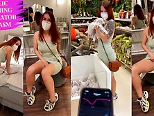 Public Flashing And Cumming In The Shop Vibrator Control Leokleo