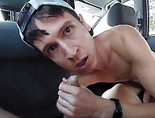 Young Naked Twink Cruising At A Nude Beach And Publicly Jerking Off Til He Gets A Load In Car