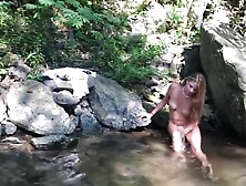 Blonde Caught Naked In Creek