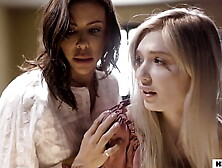 Naughty minded lesbo teacher mounts student & mom - Alexis Fawx, Mackenzie Moss, Kendra James