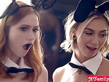 XFamilyPies. com - Stepsister teeny Madison Summers told BFFs Chloe Temple and Scarlet Skies she had the fantasy to fuck bro