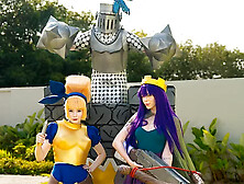 Clash Royale Cosplay: Mega Knight Battles for Dagger Duchess's Tight Wet Pussy!