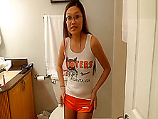 Wetting Hooters Uniform - Ineed2Pee (Mina)