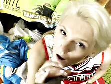 Blonde Cheerleader with BBC