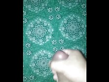 Thai hubby jerk off uncircumcised wang horny and sperm in his room