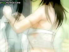 Lovely lady with sexy legs masturbates