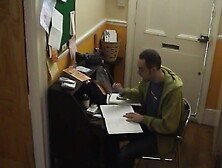 Short haired euro girl fingered and toyed