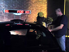 The blonde Francesca Felucci bangs Jay Scarman outdoors