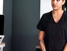 UNLEASH THE OFFICE FOX! Witness Stunning Masseuse Nina White ADORABLY Submission and SERVICE Her RIGID Boss in a SCORCHING Offic