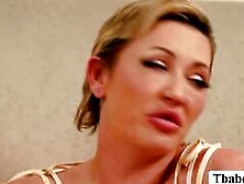 Lonely MILF double penetrated by her 2 new neighbor