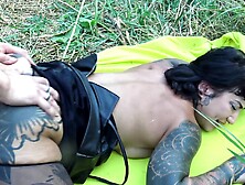 Outdoor Sex With A Tattooed French Gothic Woman