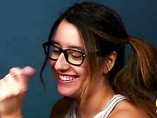 British Cfnm Amateur Gal With Glasses Sucks Cock Till Cum