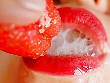 STRAWBERRIES WITH CUM-CREAM. A delicacy story of Food and Sperm Fetish. CIM