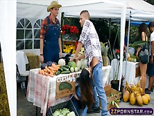 Customer Fucks The Farmers Wife In Public At The Market