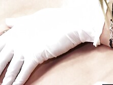 Kinky blonde babe plays with her cunt in front of the camera