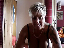 Busty older gets spunked on melons while fisted in 69 pose