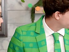 Stepson stuffing Cherry Kiss MILF pussy with his cock then cums on her shake