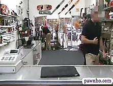 Brunette Woman Pounded By Pawn Keeper