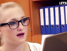 Teen Secretary Scarlett Scott Seduces Older Boss - Letsdoeit