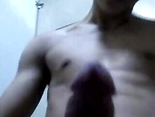 Handsome Chinese Tiktoker Jerking Off And Cumming Hard