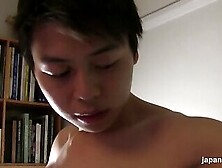 Young And Cute Japanese Boy Suzuki Raw Sucks & Shakes A Good Tail Masturbating & Ejaculates