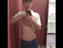 Hot Guy Confidently Masturbates In Front Of Mirror