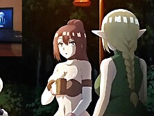 LUCKY MAN FUCKS HIS ROOMMATE AND HER FRIENDS " ISEKAI HAREM MONOGATARI " EP.  3