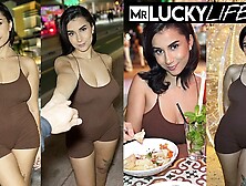 Sinning On South Beach With Beautiful Brunette Roxie Sinner