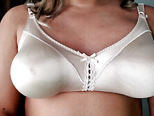 Dd Vintage 90S 80S Bra,  Satin,  Nylon,  Nude,  No Wired