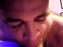 Amateur Guy Filmed From Up Close While Sucking Hard Cock