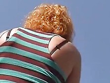 Hirsute Redhead In String