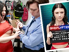 Corrupted Loss Prevention Officer Has No Mercy For Shoplifting Teen - Shoplyfter
