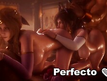 Hard fucking by an Egyptian god of 2 gorgeous worshippers