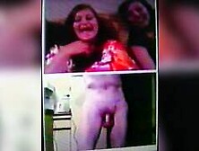 3 horny Brunette College girls howl with hot dirty delight (+ sound )