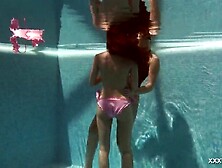 Olla Oglaebina and Stefanie Moon – hot naked cuties in the pool