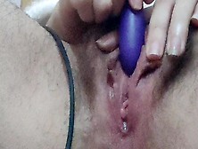 Hairy Teen Masturbates With A Vibrator