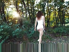 Real public anal sex near the road with cumshot in mouth.  Mia Bandini
