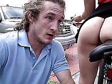 Thin beauty throats it and rides it until the last drops