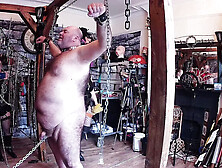 Part 2: Domina Satana and Lanista Bear Train Mistress Izar and Master Izar in BDSM Dungeon - Fetish, Bondage, and CBT Torture