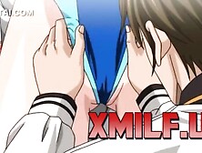 Outdoor 3d anime 3some with sexy blonde in swim suit by