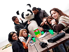 Real College Sex Party With A Panda-Boy